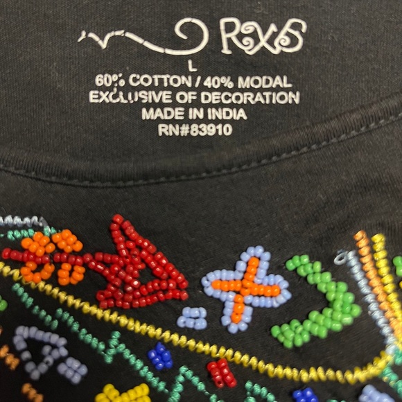 RXB~ Boho Multi-Color Beaded Size Large Dress - Picture 15 of 16